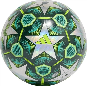 Футбольний м’яч Adidas UCL Training 24/25 Knockout Stages Foil Зелено-сріблястий (4067891445842)