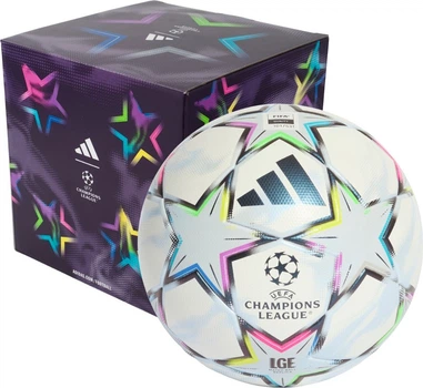 Футбольний м’яч Adidas UCL League 26/27 League Stage Box Біло-синьо-рожево-зелений (4069994613555)