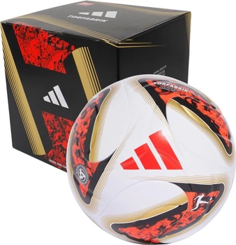 Футбольний м’яч Adidas Bundesliga 26/27 Torfabrik League Box Біло-помаранчево-золотий (4069996586857)