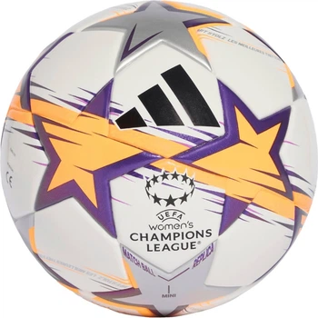 Piłka nożna Adidas UCL Womens Mini 26/27 League Stage Biało-pomarańczowo-fioletowa (4069999008219)