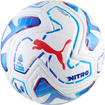 Piłka nożna Puma Stellar Nitro Ultimate Serie A Biało-niebieska (4070033636961)