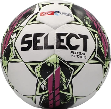 Футбольний м’яч Select Hala Futsal Attack Fogo Ekstraklasa Біло-рожево-зелений (5703543386147)