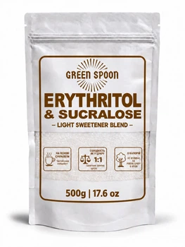 Эритритол & Сукралоза 500 г Green Spoon 1:1, Нулевой гликемический индекс