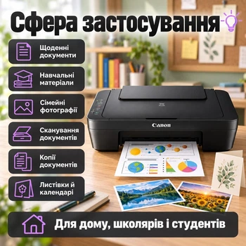 Принтер мфу цветной струйный компактный Canon 3в1 для дома с автовыключением и экономными картриджами