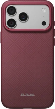 Etui do smartfona Apple iPhone 18 Pro Max/iPhone 17 Pro Max Pitaka Summa Case MagSafe Burgundy (0741654371695)