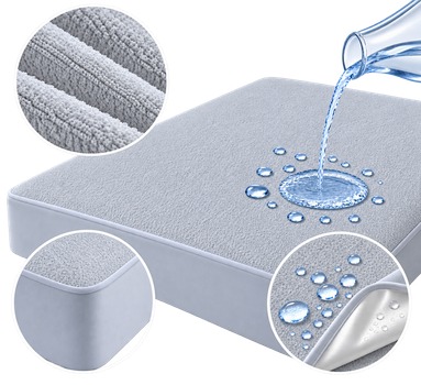 Наматрасник Водонепроницаемый с бортом Delight Aqua Stop Grey 80х190