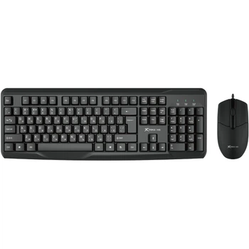 Проводной комплект клавиатура и мышь XTRIKE ME MK-207 1000 dpi USB черный