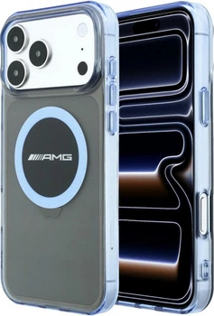 Чохол для смартфона Apple iPhone 18 Pro Max/iPhone 17 Pro Max AMG IML Transparent Bicolor Block MagSafe Black-Blue (3666339664404)