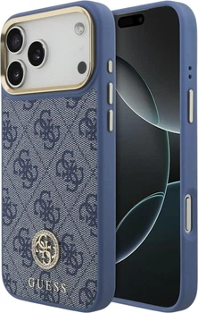 Чохол для смартфона Apple iPhone 18 Pro Max/iPhone 17 Pro Max Guess 4G Strass Logo MagSafe Blue (3666339682354)