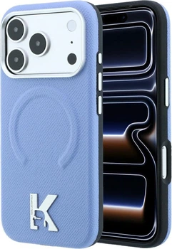 Чохол для смартфона Apple iPhone 18 Pro/iPhone 17 Pro Karl Lagerfeld Grained Embossed Ring & Kameo Logo MagSafe Light Blue (3666339650490)