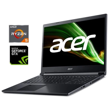 Игровой ноутбук Б-класс Acer Aspire 7 A715-41G / 15.6" (1920x1080) IPS / AMD Ryzen 5 3550H (4 (8) ядра по 2.1 - 3.7 GHz) / 16 GB DDR4 / 512 GB SSD NVMe / nVidia GeForce GTX 1650, 4 GB GDDR6, 128-bit / WebCam б/у