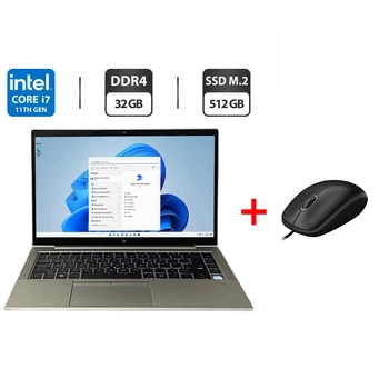 Ультрабук Б-класс HP EliteBook 840 G8 / 14" (1920x1080) IPS / Intel Core i7-1185G7 (4 (8) ядра по 3.0 - 4.8 GHz) / 32 GB DDR4 / 512 GB SSD M.2 / Intel Iris Xe Graphics / WebCam б/у + Подарок Проводная мышь / USB