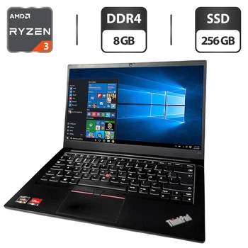 Ультрабук Lenovo ThinkPad E14 Gen 3 / 14" (1920x1080) IPS / AMD Ryzen 3 5300U (4 (8) ядра по 2.6 - 3.8 GHz) / 8 GB DDR4 / 256 GB SSD / AMD Radeon Graphics / WebCam б/у