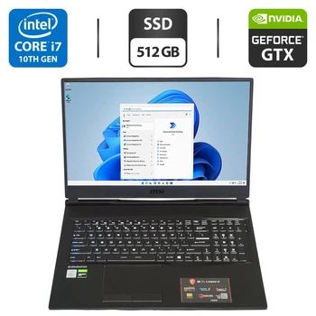 Ігровий ноутбук MSI GL75 Leopard / 17.3" (1920x1080) IPS / Intel Core i7-10750H (6 (12) ядер по 2.6 - 5.0 GHz) / 16 GB DDR4 / 512 GB SSD / nVidia GeForce GTX 1660 Ti, 6 GB GDDR6, 192-bit / WebCam б/в