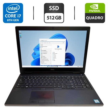 Мобільна робоча станція Б-клас Dell Precision 7530 / 15.6" (1920x1080) IPS / Intel Core i7-8850H (6 (12) ядра по 2.6 - 4.3 GHz) / 16 GB DDR4 / 512 GB SSD / nVidia Quadro P2000, 4 GB GDDR5, 128-bit / WebCam б/в