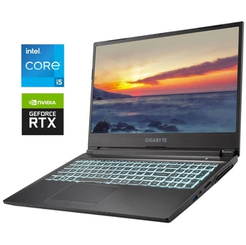 Ігровий ноутбук Б-клас Gigabyte G5 GD / 15.6" (1920x1080) IPS / Intel Core i5-11400H (6 (12) ядер по 2.7 - 4.5 GHz) / 16 GB DDR4 / 256 GB SSD NVMe + 1000 GB HDD / nVidia GeForce RTX 3050, 4 GB GDDR6, 128-bit / WebCam б/в