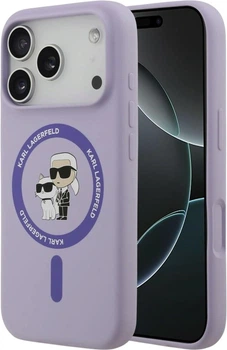 Чохол для смартфона Apple iPhone 18 Pro/iPhone 17 Pro Karl Lagerfeld Silicone Karl&Choupette Ring MagSafe Purple (3666339683320)