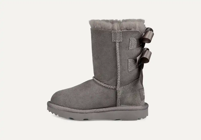Дитячі уггі для дівчинки Середні Замша сірі з Гудзиком Ugg Bailey Bow Grey (25, сірий)