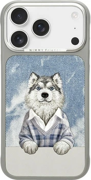 Etui do smartfona Apple iPhone 18 Pro Max/iPhone 17 Pro Max Nimmy Gentle Pets Series Dog MagSafe Grey (6980002140871)