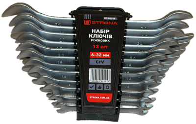 Набор ключей рожковых 12 ед., 6-32 мм, Cr-V STRONA