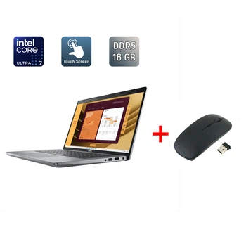 Ультрабук Dell Latitude 5450 / 14" (1920x1080) IPS Touch / Intel Core Ultra 7 165H (16 (22 ядер по 1.4 - 5.0 GHz) / 16 GB DDR5 / 512 GB SSD / Intel Graphics / WebCam / TouchID / Windows 11 б/у + Подарок Беспроводная мышь / USB