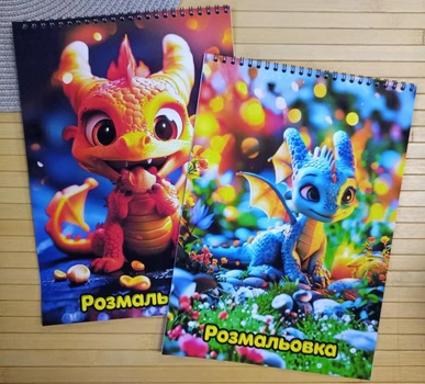 Раскраска Драконы Dragons А4 набор 2 шт (41189)