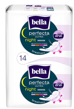 Podpaski higieniczne Bella Perfecta Ultra Night Silky Drai 14 szt. (5900516305536)