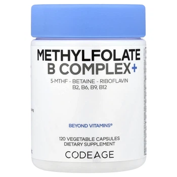 Фолієва кислота Codeage Methylfolate B Complex+ 120 рослинних капсул