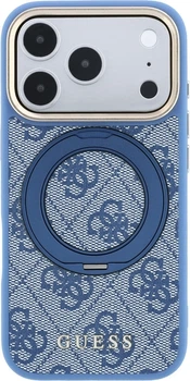 Чохол для смартфона Apple iPhone 18 Pro Max/iPhone 17 Pro Max Guess Ring Stand 360 4G Classic Logo MagSafe Blue (3666339654719)