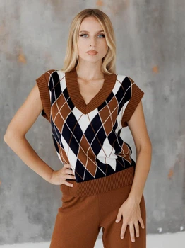 Жилет женский ARTKNIT Trio L-XL Коричневый (2251930421016)