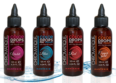 Чистий пігмент Hantesis Color Drops Pigment прямої дії червоний, блакитний, фіолетовий, мідно-золотий 125 мл