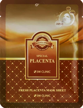 Відновлювальна маска 3W Clinic з екстрактом плаценти Fresh Placenta Mask Sheet 23 мл