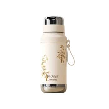 Термобутылка Vanow Bellflower с ситечком 500 мл White
