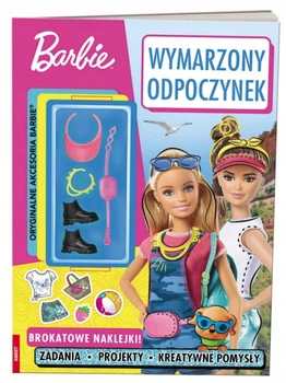 Książka z zadaniami i dodatkami Ameet Barbie Wymarzony odpoczynek z brokatowymi naklejkami (9788325346713)