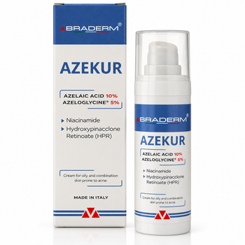 Крем для комплексного контроля акне и поддержания ремиссии Braderm Azekur Cream (Азекур крем) 30 мл. 00-0093903