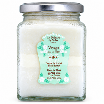 Масло карите Тиаре и алоэ вера La Sultane de Saba Shea Butter Tahiti Aloe Vera, 300 мл 3700448601872