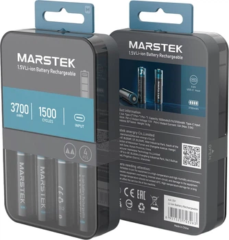 Акумуляторні батареї Marstek 5070С AA 1000mAh/3.7V/3700mWh з роз'ємом USB Type-C 4 шт (5070C)