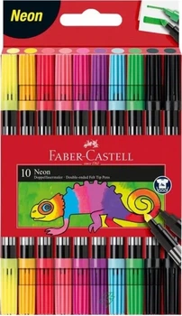 Набір двосторонніх фломастерів Faber-Castell Felt-Tip Neon 10 шт. 151109 (4005401511090)