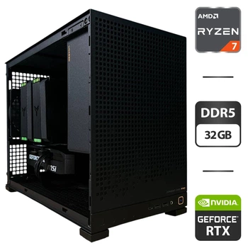 Игровой ПК Jonsbo D32 Pro Black Tower / AMD Ryzen 7 9700X (8 (16) ядер по 3.8 - 5.5 GHz) / 32 GB DDR5 / 1000 GB SSD M.2 / nVidia GeForce RTX 5070, 12 GB GDDR7, 192-bit / 850W