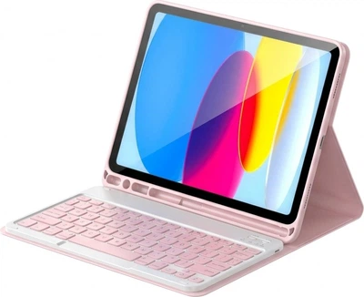 Чехол-клавиатура для планшета Apple iPad Air 13" 2026/2025/2024/Pro 12.9" 2022/2021/2020 SUOYING JP29 Pink