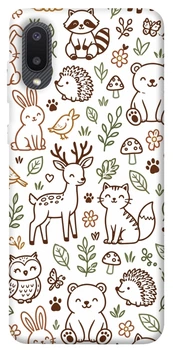Чехол для Galaxy A02 с принтом Wildlife pattern