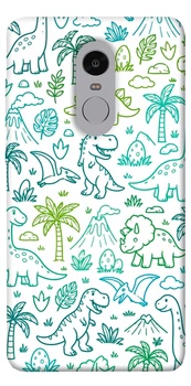 Чехол для Xiaomi Redmi Note 4X с принтом Dino pattern