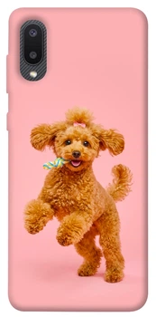 Чехол для Galaxy A02 с принтом Happy poodle