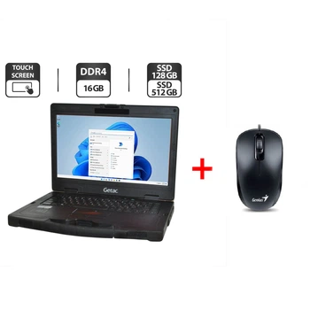 Полузащищенный ноутбук Getac S410 G2 / 14" (1366x768) TN Touch / Intel Core i5-8250U (4 (8) ядра по 1.6 - 3.4 GHz) / 16 GB DDR4 / 128 GB SSD + 512 GB SSD / Intel UHD Graphics 620 / Wi-Fi / Bluetooth / Windows 11 Pro б/у + Подарок Беспроводная мышка