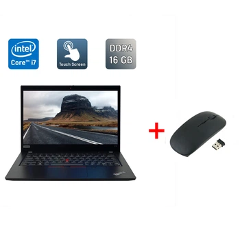 Ультрабук Б-класс Lenovo ThinkPad X13 Gen1 / 13.3" (1920x1080) IPS Touch / Intel Core i7-10610U (4 (8) ядра по 1.8 - 4.9 GHz) / 16 GB DDR4 / 512 GB SSD / Intel UHD Graphics / WebCam / Windows 10 б/у + Подарок Беспроводная мышь / USB