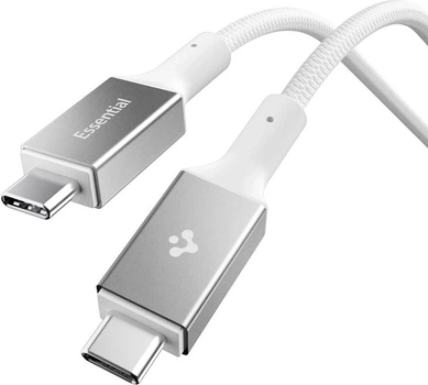 Kabel Spigen Essential EB10015CC Type-C Cable 100W 1.5 m White (8800283315523)