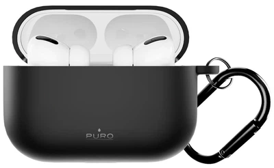 Чохол Puro Cover Icon для AirPods Pro 3 силіконовий Чорний (PUAPC3PROICONBLK) (8018417534744)