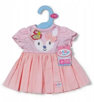 Ubranko dla lalki Baby born Sukienka z nadrukiem jelonka 43 cm (4001167839676)