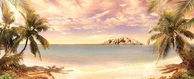 Фотообои Утро в тропиках бумага Ника 340x140 см