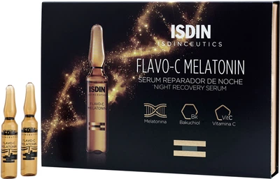 Сироватка для обличчя Isdin Isdinceutics Flavo-C Melatonin/Serum Reparador De Noche Нічна відновлювальна 30х2 мл (8470001864802)